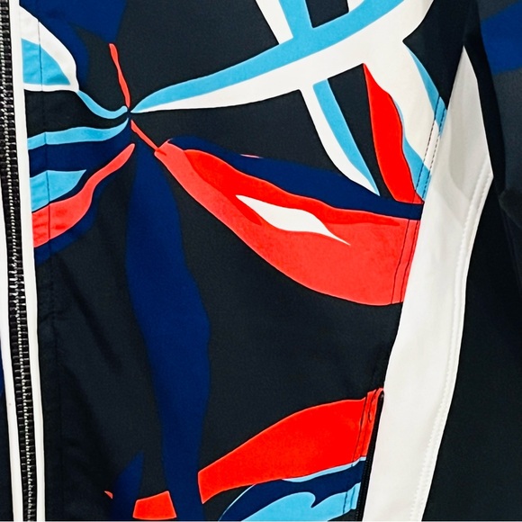 Tail Activewear Jacket Golf Tennis Black Red Tropical Full Zip Pockets - Picture 4 of 12